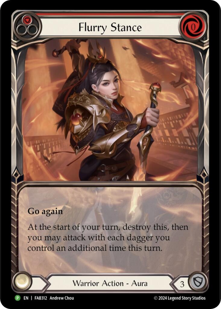 Flurry Stance [FAB312] (Promo)  Rainbow Foil | Good Games Adelaide SA