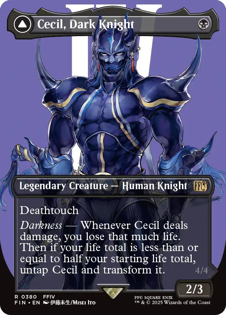 Cecil, Dark Knight // Cecil, Redeemed Paladin (Borderless) [FINAL FANTASY] | Good Games Adelaide SA