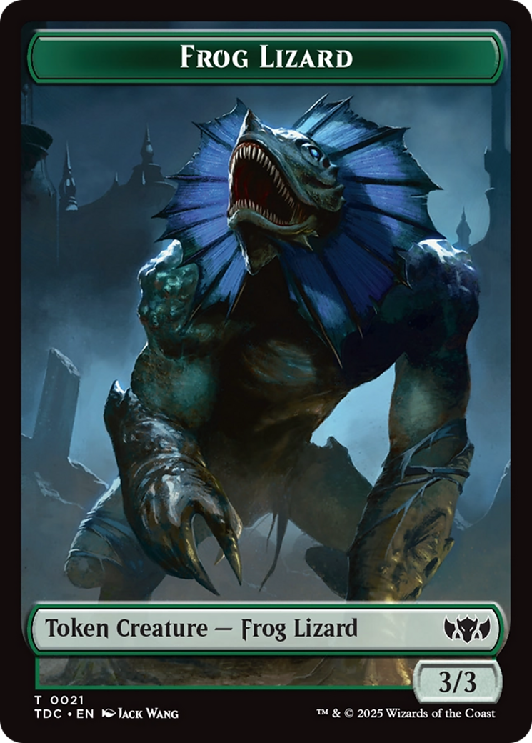 Frog Lizard // Dragon (0014) Double-Sided Token [Tarkir: Dragonstorm Commander Tokens] | Good Games Adelaide SA