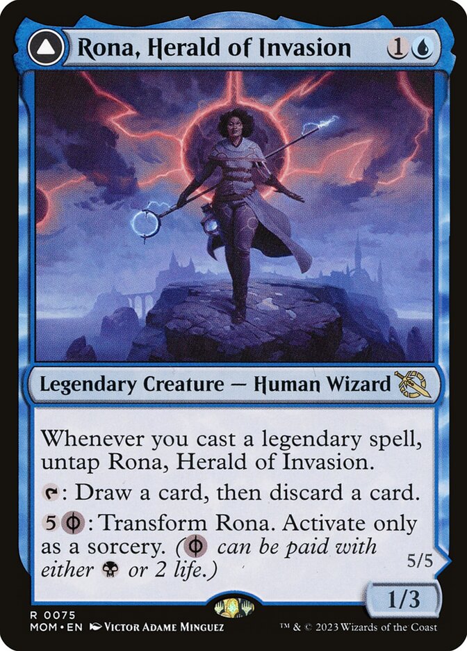 Rona, Herald of Invasion // Rona, Tolarian Obliterator 75 (March of the Machine)  - Foil | Good Games Adelaide SA