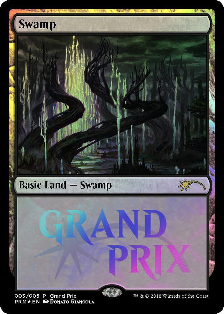 Swamp 3 (Grand Prix Promos)  - Foil | Good Games Adelaide SA