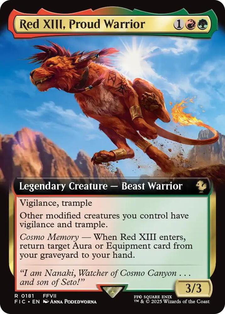 Red XIII, Proud Warrior 181 (Commander: FINAL FANTASY)  - Foil | Good Games Adelaide SA