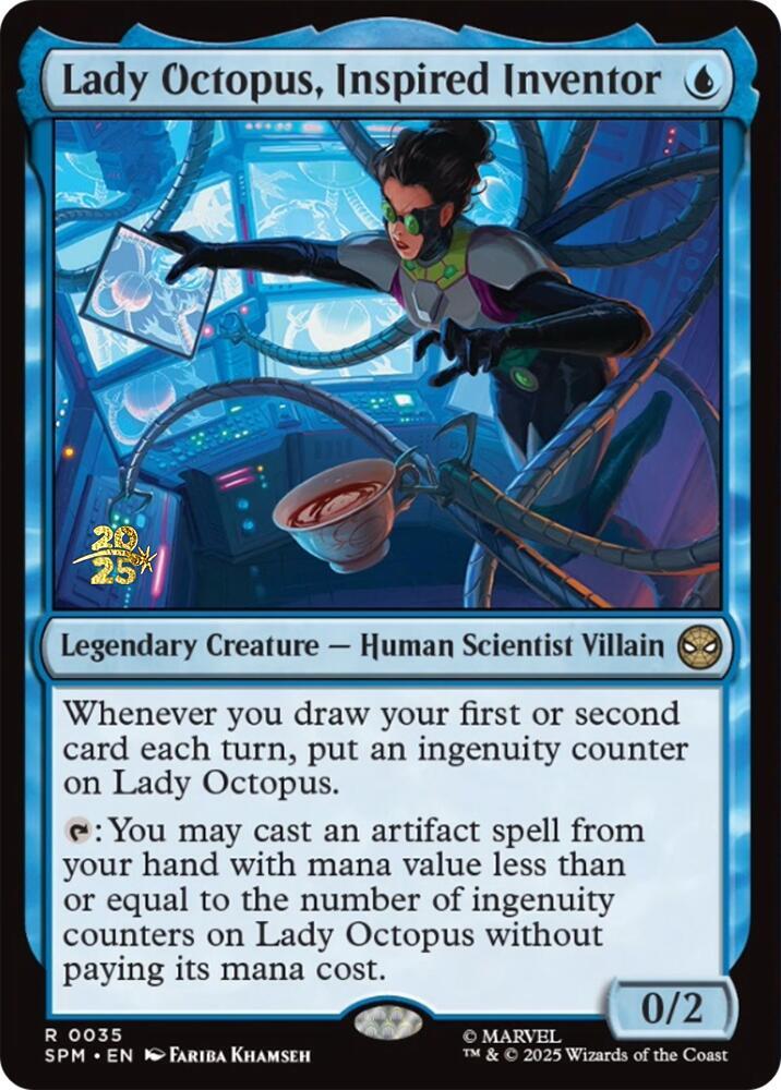 Lady Octopus Inspired Inventor 35 (Prerelease Cards)  - Foil | Good Games Adelaide SA