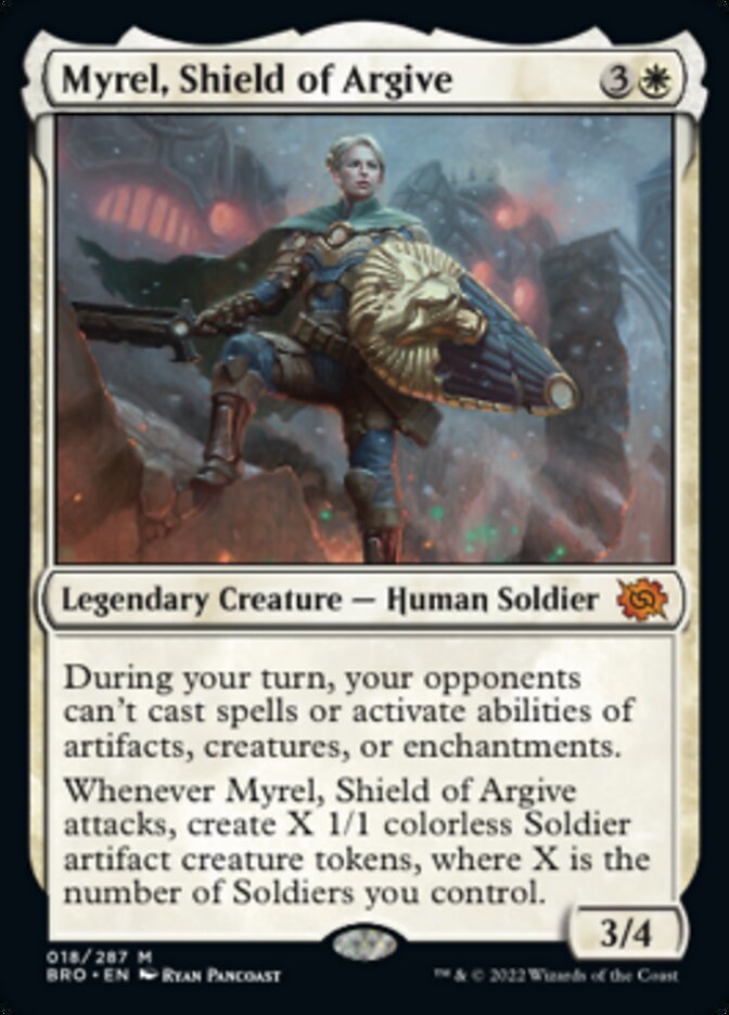 Myrel, Shield of Argive (Promo Pack) [The Brothers' War Promos] | Good Games Adelaide SA