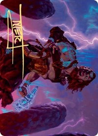 Toralf, God of Fury Art Card (Gold-Stamped Signature) [Kaldheim: Art Series] | Good Games Adelaide SA