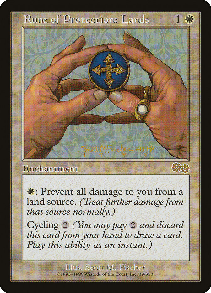 Rune of Protection: Lands [Urza's Saga] | Good Games Adelaide SA