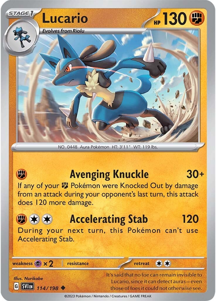 Lucario (114/198) [Scarlet & Violet: Base Set] | Good Games Adelaide SA
