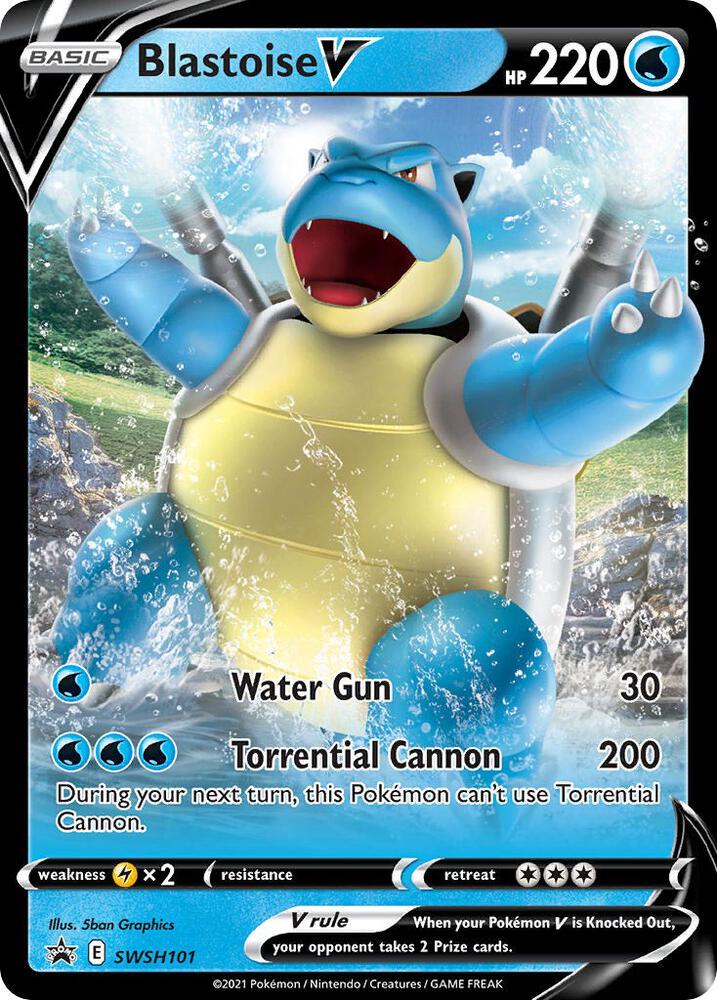 Blastoise V SWSH101 (SWSH: Sword & Shield Promo Cards)  - Holofoil | Good Games Adelaide SA