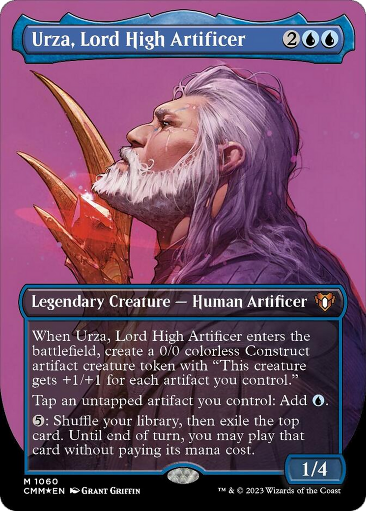Urza, Lord High Artificer (Borderless Textured Foil Frame Break) [Commander Masters] | Good Games Adelaide SA