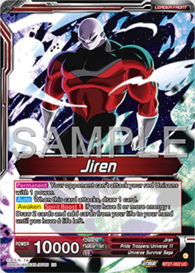 Jiren // Jiren, Warrior Standing Up for Justice (SLR) (BT27-002) [History of Z] | Good Games Adelaide SA
