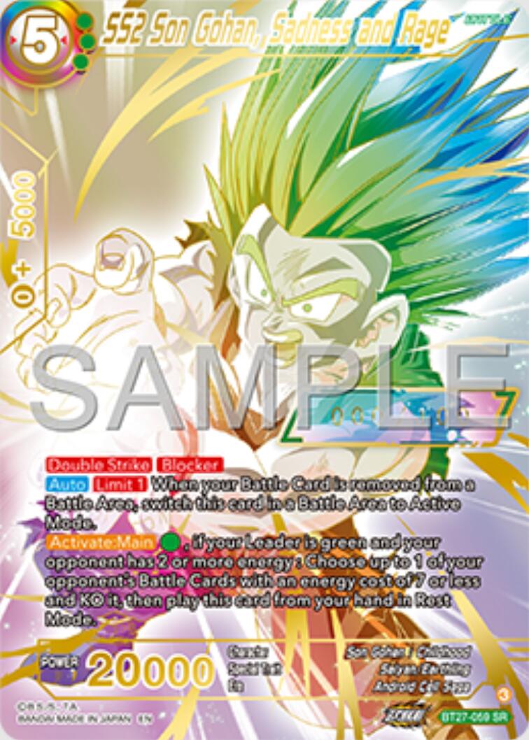 SS2 Son Gohan, Sadness and Rage (Serial Numbered) (BT27-059) [History of Z] | Good Games Adelaide SA