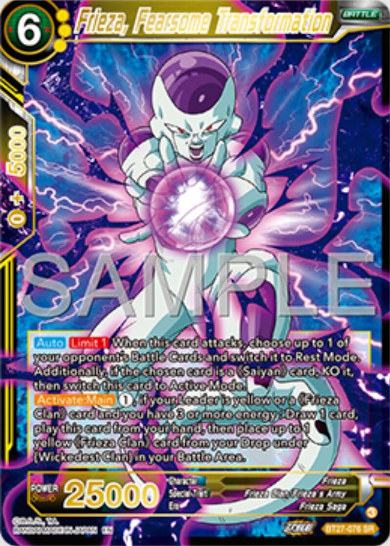 Frieza, Fearsome Transformation (BT27-076) [History of Z] | Good Games Adelaide SA