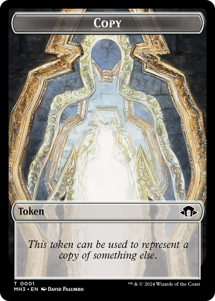 Copy (Ripple Foil) // Eldrazi Angel Double-Sided Token [Modern Horizons 3 Commander Tokens] | Good Games Adelaide SA