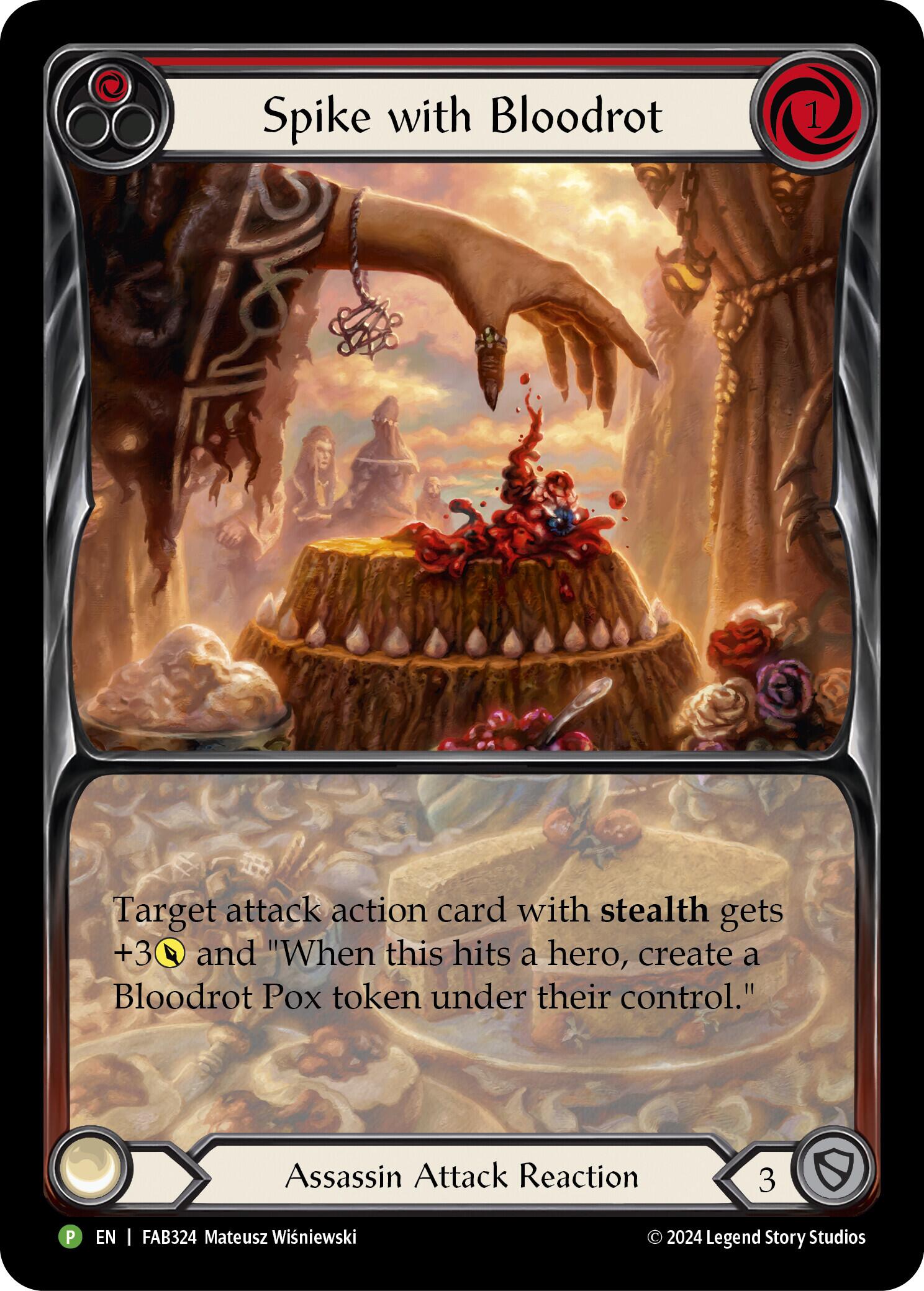 Spike with Bloodrot [FAB324] (Promo)  Rainbow Foil | Good Games Adelaide SA