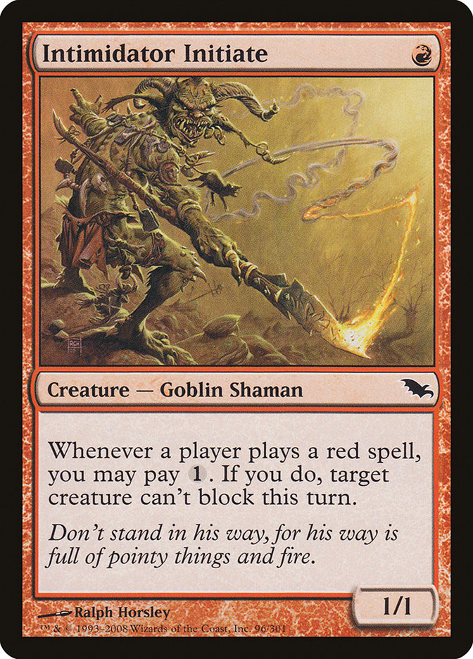 Intimidator Initiate 96 (Shadowmoor)  - Foil | Good Games Adelaide SA