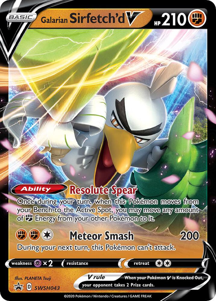 Galarian Sirfetch'd V SWSH043 (SWSH: Sword & Shield Promo Cards)  - Holofoil | Good Games Adelaide SA