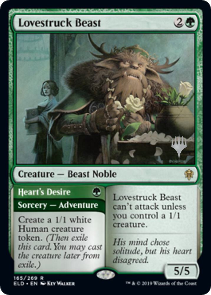 Lovestruck Beast 165 (Promo Pack: Throne of Eldraine)  - Foil | Good Games Adelaide SA