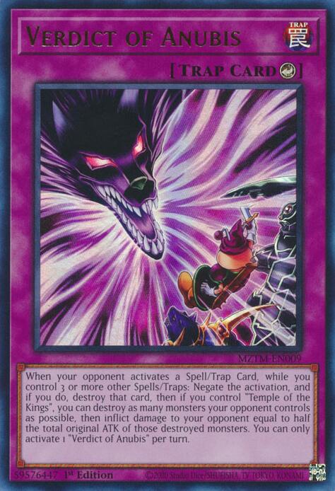 Verdict of Anubis [MZTM-EN009] Ultra Rare | Good Games Adelaide SA