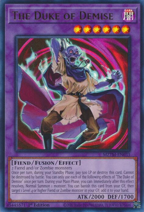 The Duke of Demise [MZTM-EN033] Ultra Rare | Good Games Adelaide SA