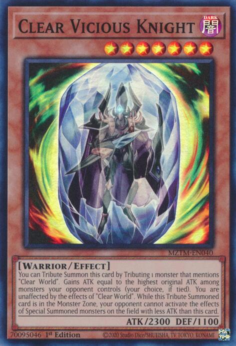 Clear Vicious Knight [MZTM-EN040] Super Rare | Good Games Adelaide SA