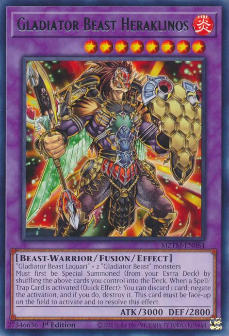 Gladiator Beast Heraklinos [MZTM-EN084] Rare | Good Games Adelaide SA
