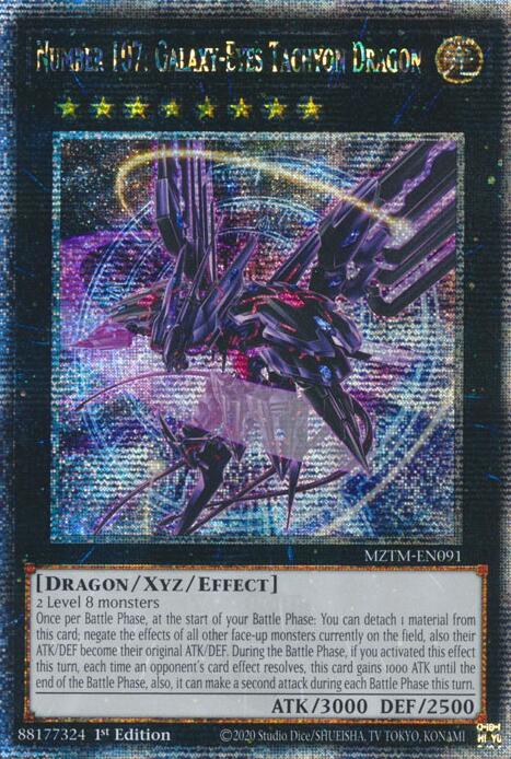 Number 107: Galaxy-Eyes Tachyon Dragon (Quarter Century Secret Rare) [MZTM-EN091] Quarter Century Secret Rare | Good Games Adelaide SA