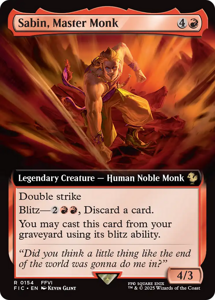Sabin, Master Monk (Extended Art) [FINAL FANTASY Commander] | Good Games Adelaide SA