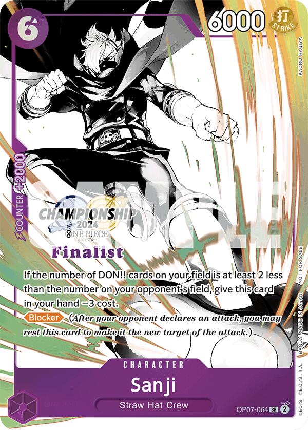 Sanji (Championship 2024 Card Set Vol. 2) [Finalist] [One Piece Promotion Cards] | Good Games Adelaide SA