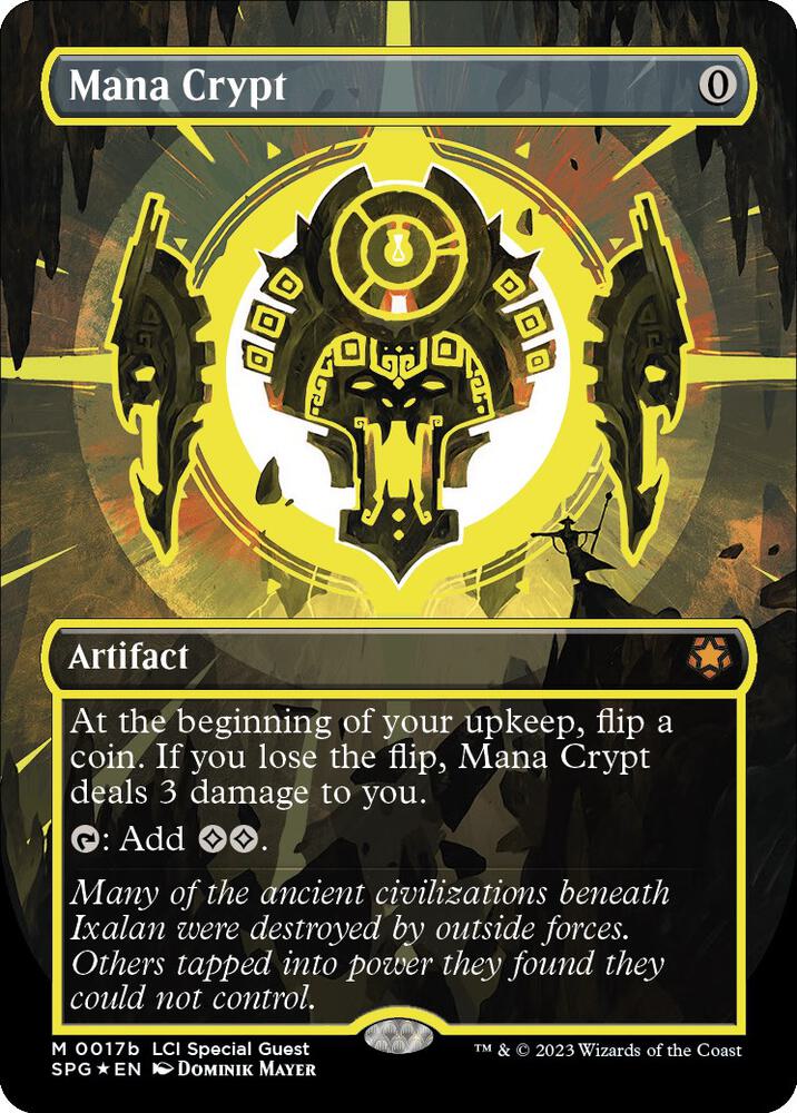 Mana Crypt (Yellow) 17b (Special Guests)  - Borderless Neon Ink Foil | Good Games Adelaide SA