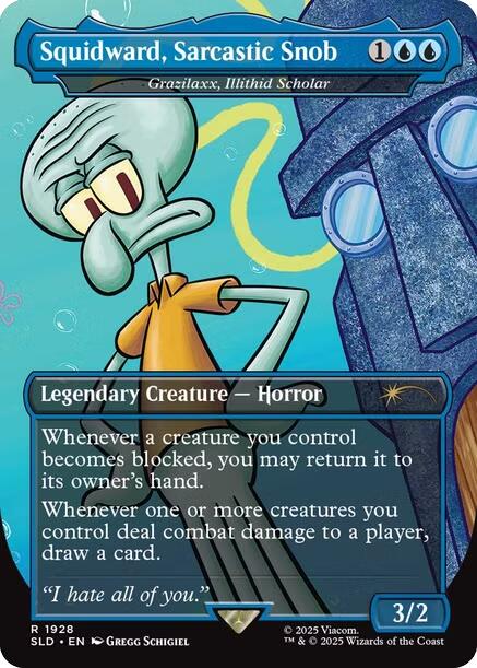Squidward, Sarcastic Snob - Grazilaxx, Illithid Scholar [Secret Lair Drop Series] | Good Games Adelaide SA
