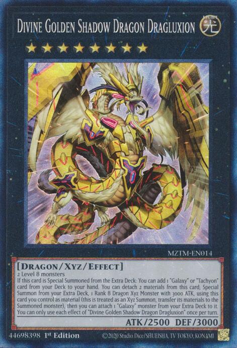 Divine Golden Shadow Dragon Dragluxion (Collector's Rare) [MZTM-EN014] Collector's Rare | Good Games Adelaide SA