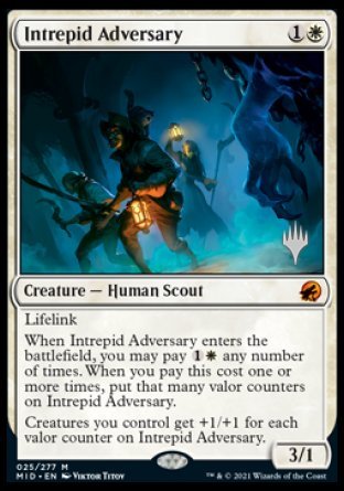 Intrepid Adversary (Promo Pack) [Innistrad: Midnight Hunt Promos] | Good Games Adelaide SA
