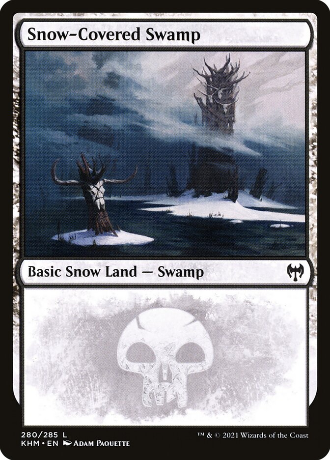 Snow-Covered Swamp 280 (Kaldheim)  - Foil | Good Games Adelaide SA
