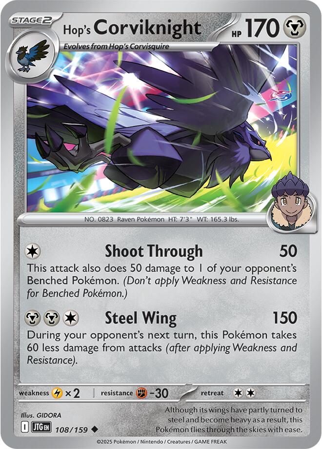 Hop's Corviknight (108/159) [Scarlet & Violet: Journey Together] | Good Games Adelaide SA