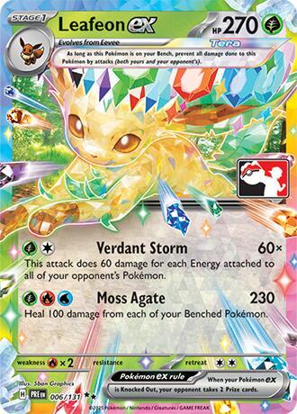 Leafeon ex Series 7 006/131 (Prize Pack Series Cards)  - Holofoil | Good Games Adelaide SA