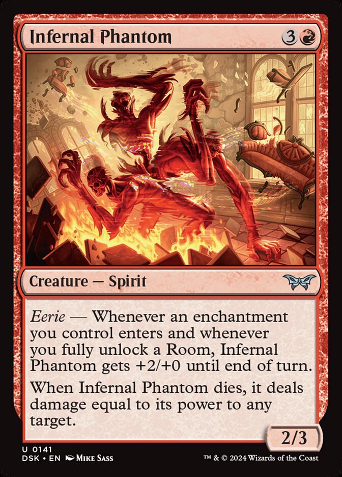 Infernal Phantom 141 (Duskmourn: House of Horror)  - Foil | Good Games Adelaide SA