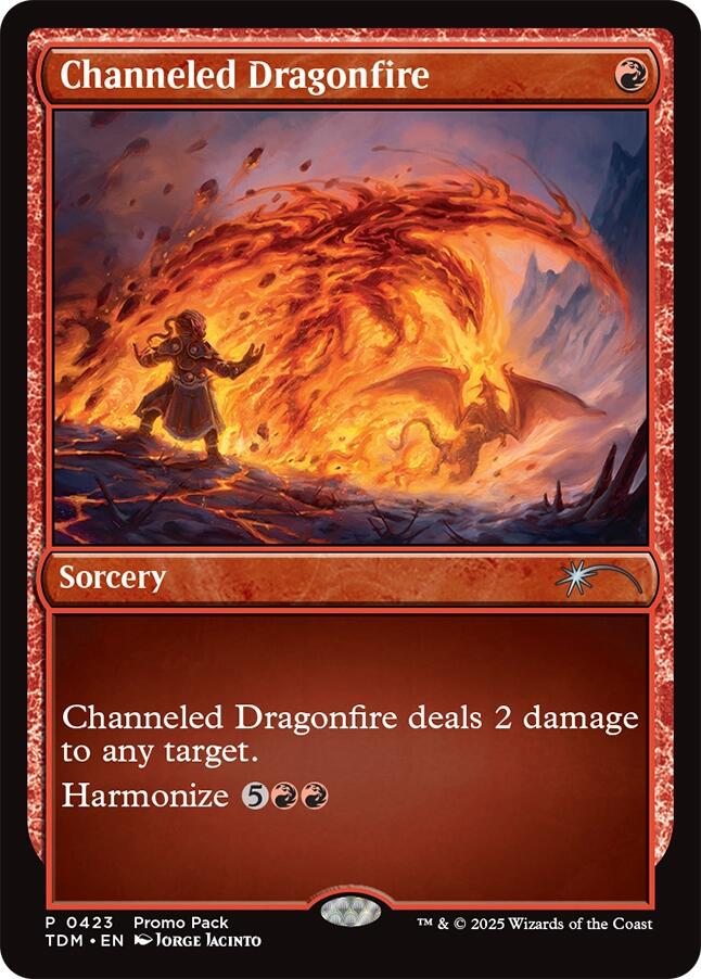 Channeled Dragonfire [Tarkir: Dragonstorm Promos] | Good Games Adelaide SA