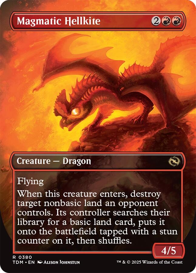 Magmatic Hellkite (Borderless) [Tarkir: Dragonstorm] | Good Games Adelaide SA