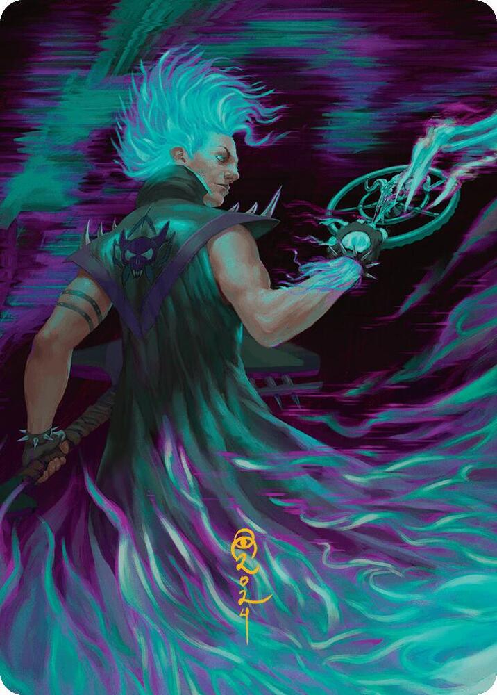 Winter Cursed Rider Art Card Gold Stamped Signature 7 (Art Series: Aetherdrift)  | Good Games Adelaide SA