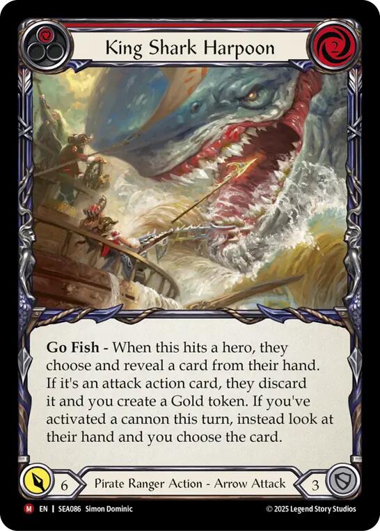 King Shark Harpoon [SEA086] (High Seas)  Rainbow Foil | Good Games Adelaide SA