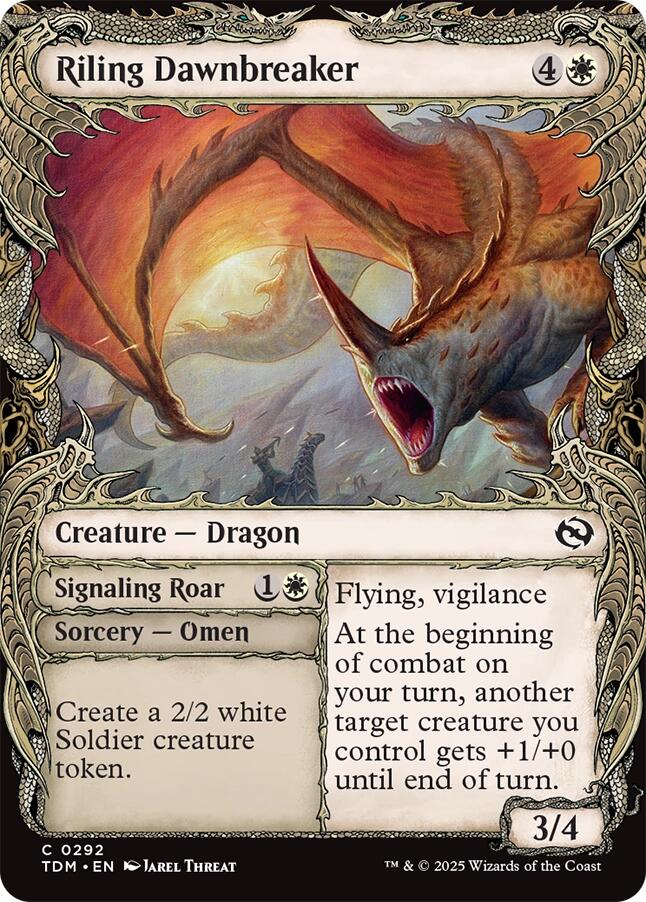 Riling Dawnbreaker (Showcase) [Tarkir: Dragonstorm] | Good Games Adelaide SA