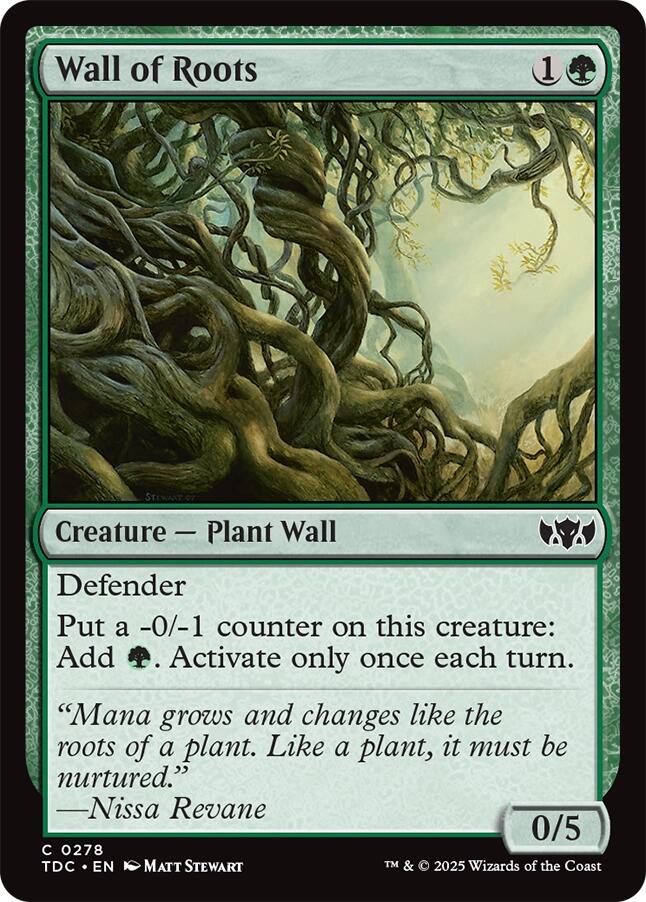 Wall of Roots [Tarkir: Dragonstorm Commander] | Good Games Adelaide SA