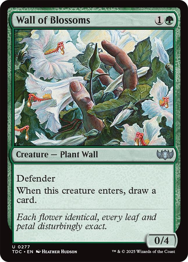 Wall of Blossoms [Tarkir: Dragonstorm Commander] | Good Games Adelaide SA