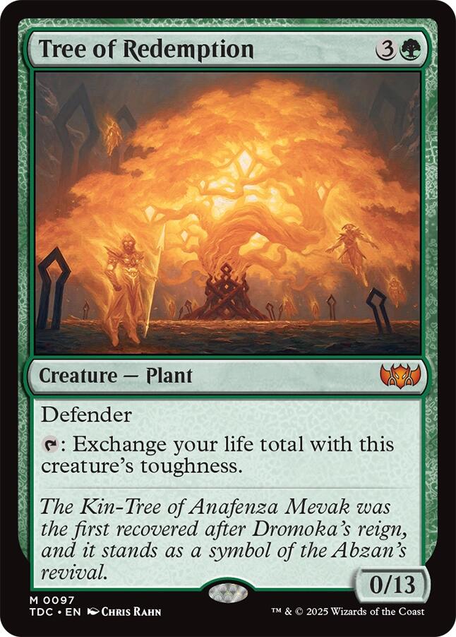 Tree of Redemption [Tarkir: Dragonstorm Commander] | Good Games Adelaide SA
