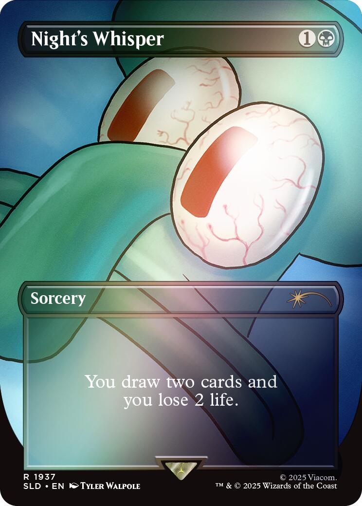 Night's Whisper (Rainbow Foil) [Secret Lair Drop Series] | Good Games Adelaide SA