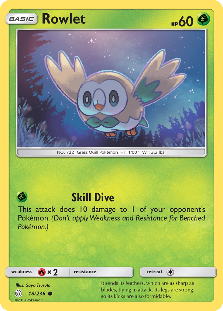 Rowlet (18/236) [Sun & Moon: Cosmic Eclipse] | Good Games Adelaide SA