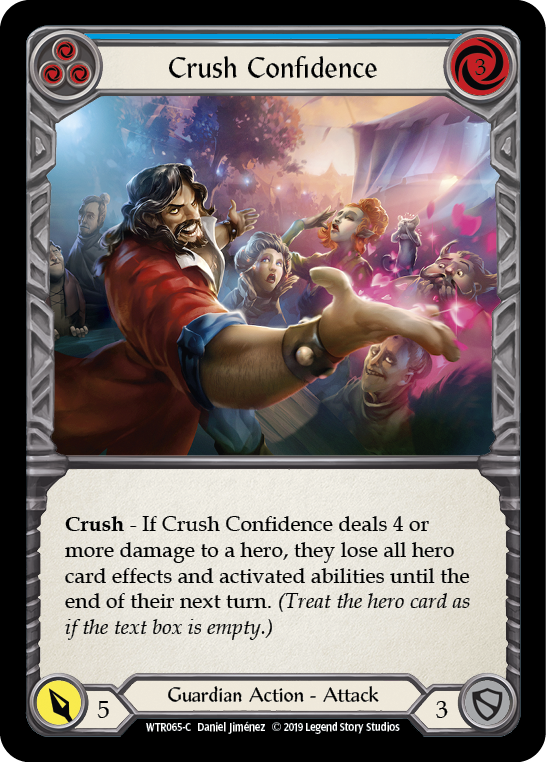 Crush Confidence (Blue) [WTR065-C] Alpha Print Rainbow Foil | Good Games Adelaide SA