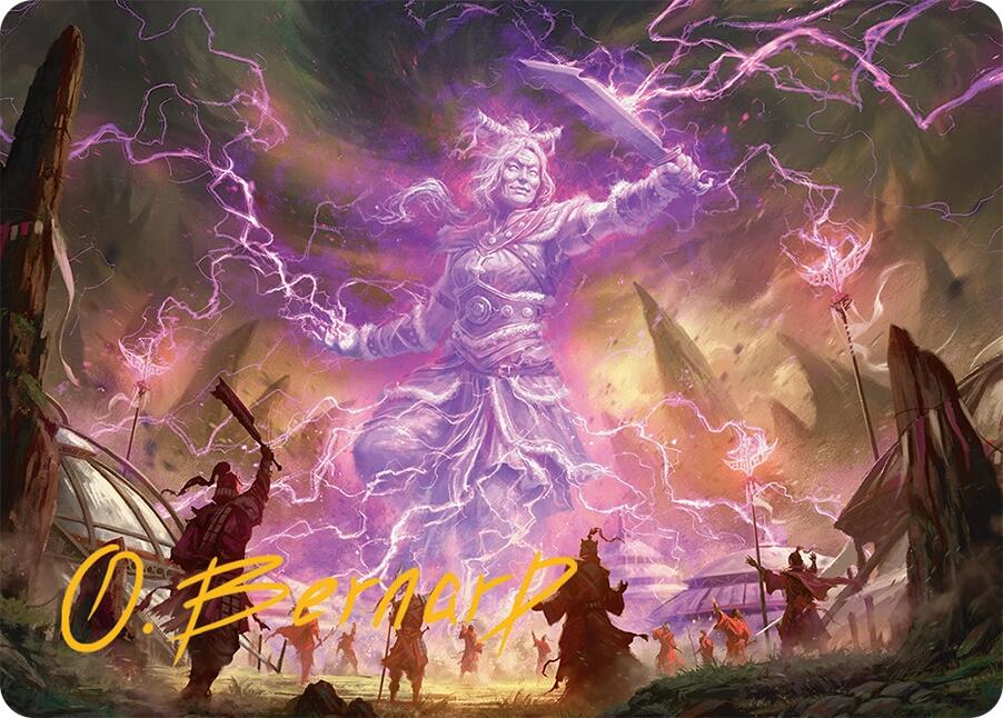 Smile at Death Art Card (4/54) (Gold-Stamped Signature) [Tarkir: Dragonstorm Art Series] | Good Games Adelaide SA