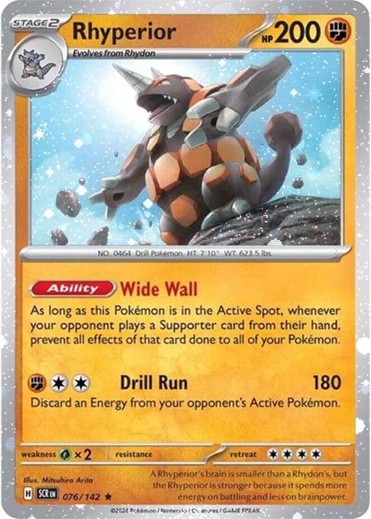 Rhyperior (076/142) (Cosmos Holo) [Scarlet & Violet: Stellar Crown] | Good Games Adelaide SA