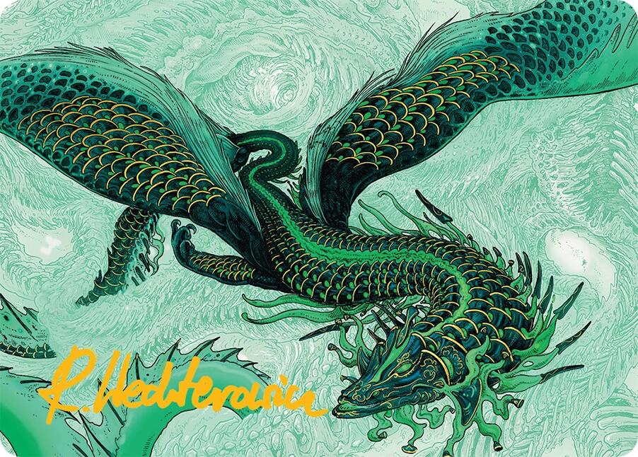 Teval, Arbiter of Virtue Art Card (38/54) (Gold-Stamped Signature) [Tarkir: Dragonstorm Art Series] | Good Games Adelaide SA